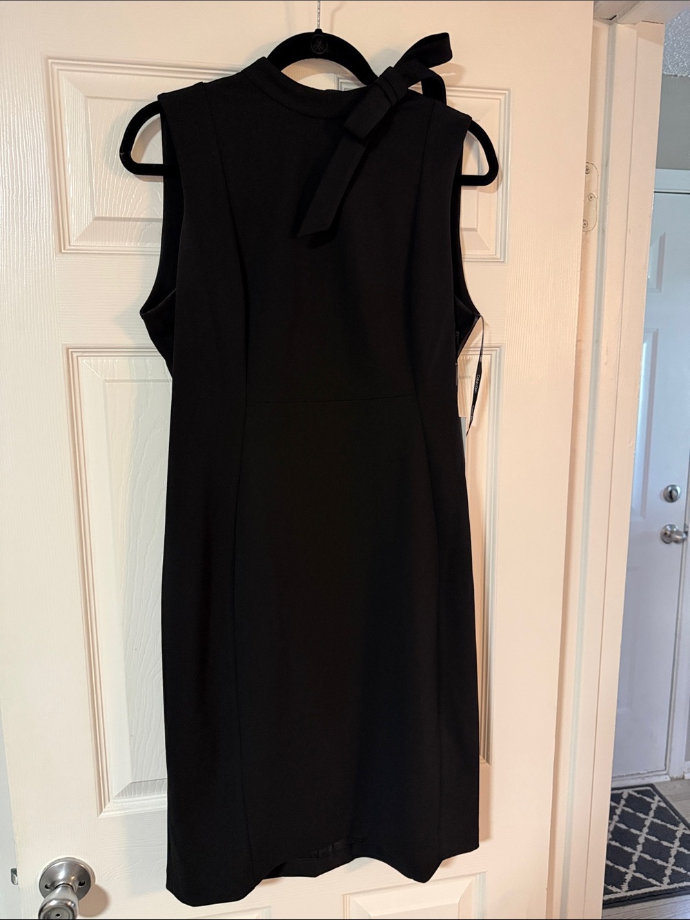 Calvin Klein Black Sleeveless Bow-Tie Mini Dress NWT